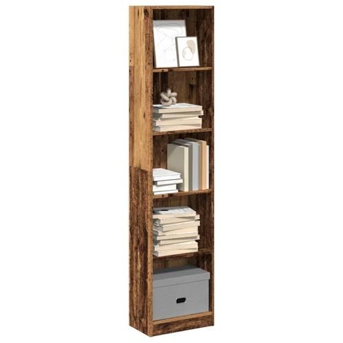 vidaXL Boekenkast 40x24x176 cm bewerkt hout oud houtkleurig, Huis en Inrichting, Kasten | Boekenkasten, Nieuw, Overige houtsoorten