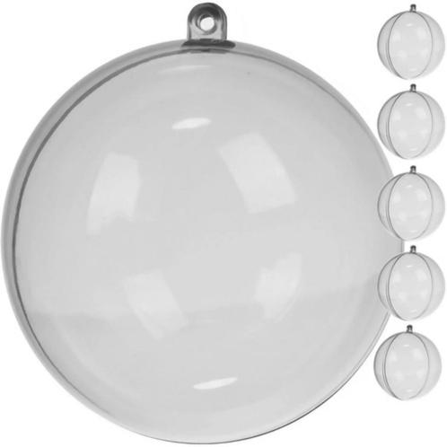 Ruhhy Transparante Kerstballen 12 cm - Set van 5 - Ideaal..., Diversen, Kerst, Nieuw, Ophalen of Verzenden