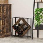 vidaXL Wijnrek Gerookt eiken 51 x 18 x 52.5 cm Bewerkt hout, Verzenden, Nieuw