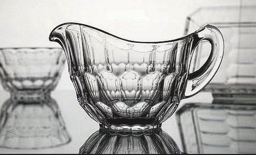 Val Saint Lambert - Suiker en roomstel (3) - Glas, Antiek en Kunst, Antiek | Meubels | Tafels