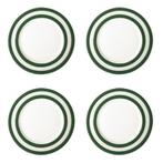 Cornishware Addergreen gebaksborden (4x) 17cm, Verzenden, Nieuw, Bord(en), Overige stijlen