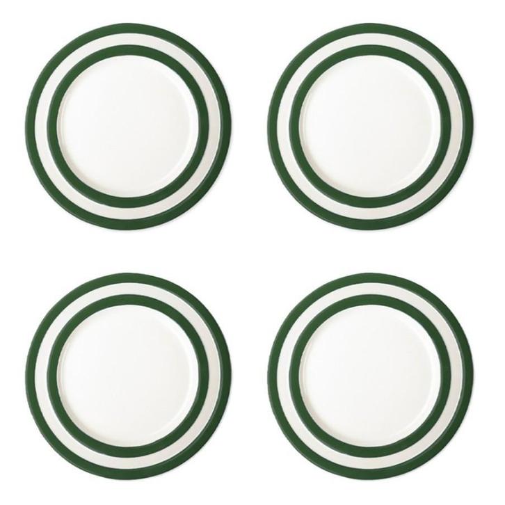 Cornishware Addergreen gebaksborden (4x) 17cm, Huis en Inrichting, Keuken | Servies, Bord(en), Nieuw, Aardewerk, Overige stijlen