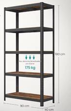 Stellingkast met 5Verstelbare Planken–Heavy Duty–180×90x40cm, Verzenden, Nieuw in verpakking