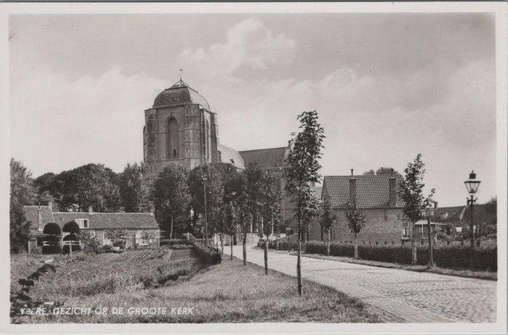 VEERE - Gezicht op de Groote Kerk, Verzamelen, Ansichtkaarten | Nederland, Verzenden