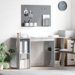 vidaXL Bureau met Opbergruimte Betongrijs 130x50,5x75 cm, Verzenden, Nieuw