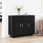 vidaXL Dressoir Zwart 92 x 35 x 75 cm Bewerkt hout, Huis en Inrichting, Kasten | Dressoirs, Verzenden, Nieuw, Overige houtsoorten