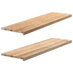 vidaXL Vensterbanken 2 st onbehandeld 140x40x2 cm massief, Doe-het-zelf en Verbouw, Kozijnen en Schuifpuien, Verzenden, Nieuw