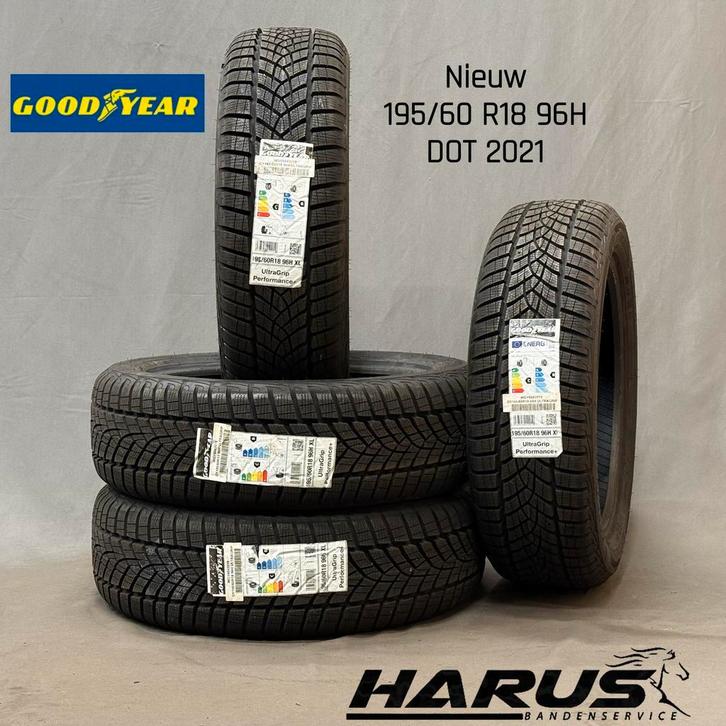 195/60/18 96H Goodyear Winterbanden nieuw 4 stuks, Auto-onderdelen, Banden en Velgen, 18 inch, Erkend duurzaam, Winterbanden, 195 mm