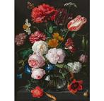 Buitencanvas op houten frame 58x78 cm stilleven met bloemen, Nieuw, Verzenden