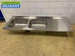 RVS Spoelblad Dubbele spoelbakken 200 x 70 cm Horeca, Ophalen of Verzenden, Nieuw zonder verpakking