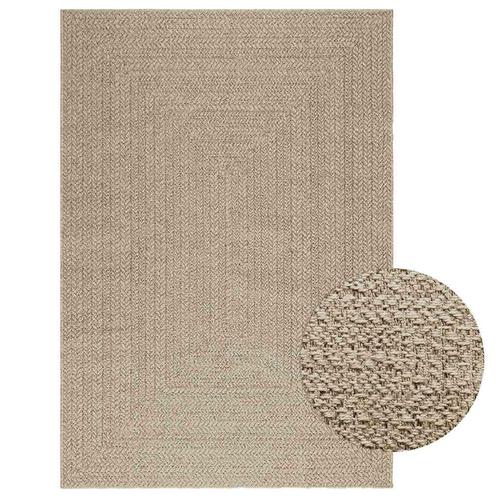 vidaXL Vloerkleed ZIZUR beige binnen en buiten 140x200 cm, Huis en Inrichting, Stoffering | Tapijten en Kleden, Beige, Nieuw, Verzenden