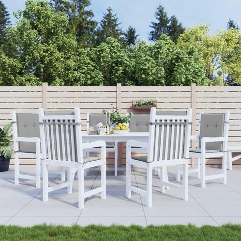 vidaXL Tuinstoelkussens 6 st oxford stof grijs, Huis en Inrichting, Woonaccessoires | Kussens, Grijs, Nieuw, Verzenden
