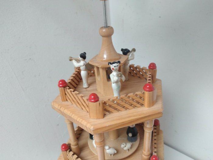 Kerstbeeldje ornament - Draaiende kerstpiramide, 3, Antiek en Kunst, Antiek | Boeken en Bijbels