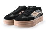 Manfield Sneakers in maat 40 Zwart | 10% extra korting, Verzenden, Zwart, Nieuw, Sneakers of Gympen