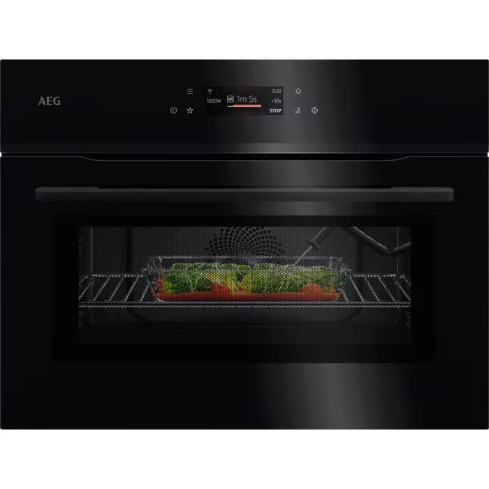 AEG NKK8N621B combi magnetron, Witgoed en Apparatuur, Ovens, Inbouw, Hete lucht, Magnetronfunctie, Nieuw, Oven met grill, 45 tot 60 cm