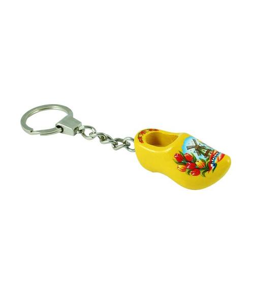 Sleutelhanger met 1 klompje van 4 cm Geel, Kleding | Heren, Schoenen, Nieuw, Ophalen of Verzenden