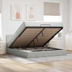 vidaXL Ottoman bed met matras en LEDs 160x200cm fluweel, Verzenden, 200 cm, 160 cm, Nieuw