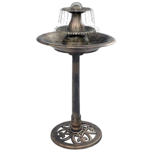 vidaXL Vogelbadje met fontein 50x91 cm kunststof, Tuin en Terras, Vogelhuisjes en Vogelbaden, Nieuw, Verzenden