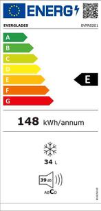 Everglades EVFR0201 Bar Vriezer Wit, Verzenden, Zo goed als nieuw