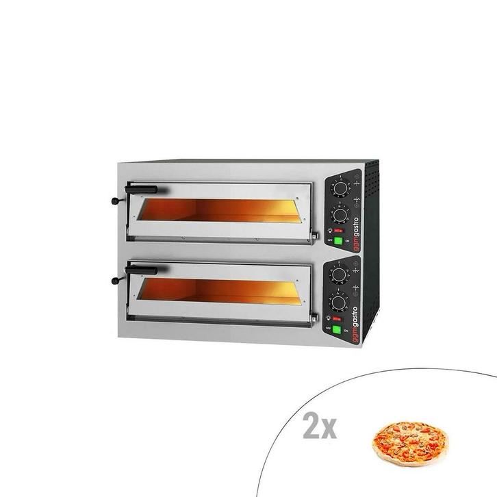 GGM Gastro | Elektrische pizzaoven - 1+1x 35cm - Handmatig |, Tuin en Terras, Pizzaovens, Nieuw, Verzenden