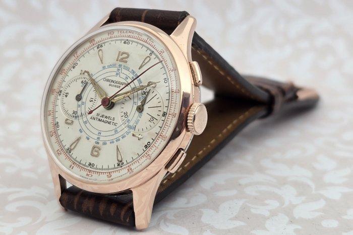 Chronographe Suisse - Cal. Landeron 51 - Zonder Minimumprijs, Sieraden, Tassen en Uiterlijk, Horloges | Heren