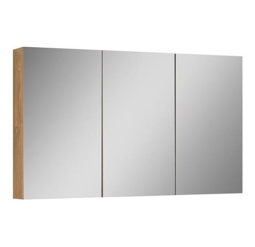 Badkamerkast Cuba 120 x 16 x 72 cm Eiken Spiegelkast, Huis en Inrichting, Badkamer | Badkamermeubels, Nieuw, Spiegelkast, Verzenden