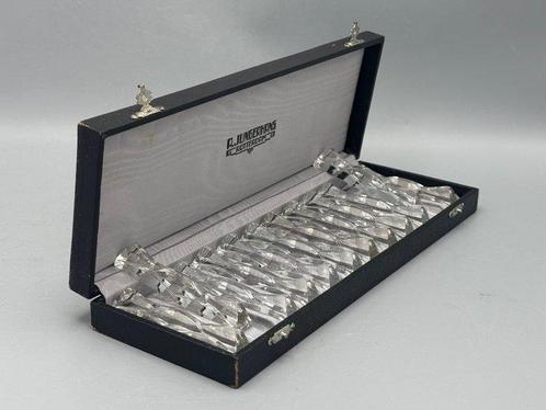 schitterende set kristallen art deco messenleggers -, Antiek en Kunst, Kunst | Designobjecten