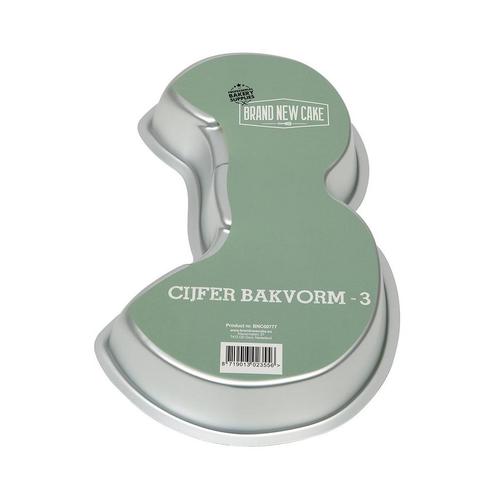 BrandNewCake Cijfer Bakvorm #3, Hobby en Vrije tijd, Taarten en Cupcakes maken, Nieuw, Verzenden
