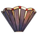 Tiffany wandlamp – Art Deco waaier – B 25,5 × H 14,5 cm, Huis en Inrichting, Lampen | Wandlampen, Verzenden, Nieuw