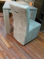 Eetkamerstoel Hugo in beige microvezelstof |  | Microvezel, Huis en Inrichting, Stoelen, Ophalen, Nieuw, Industrieel