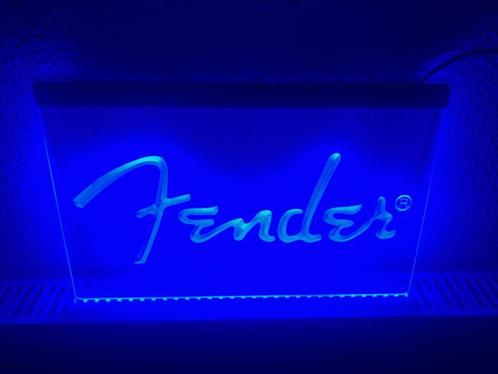 Fender neon bord lamp LED  verlichting reclame lichtbak *BLA, Verzamelen, Merken en Reclamevoorwerpen, Nieuw, Verzenden