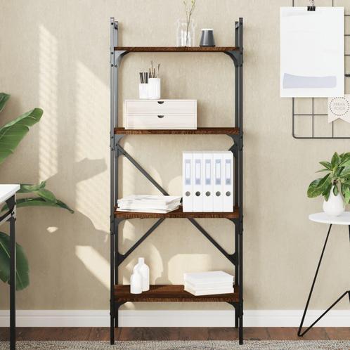 vidaXL Boekenkast 4-laags 56x31,5x138,5 cm bewerkt hout, Huis en Inrichting, Kasten | Boekenkasten, 25 tot 50 cm, Nieuw, Overige houtsoorten