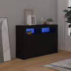 vidaXL Dressoir met LED-verlichting 115,5x30x75 cm zwart, Huis en Inrichting, Kasten | Dressoirs, Nieuw, Verzenden