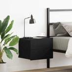 vidaXL Nachtkastje Zwart Eiken 40x30x30 cm van Hout, Huis en Inrichting, Minder dan 45 cm, Verzenden, Nieuw, Minder dan 55 cm