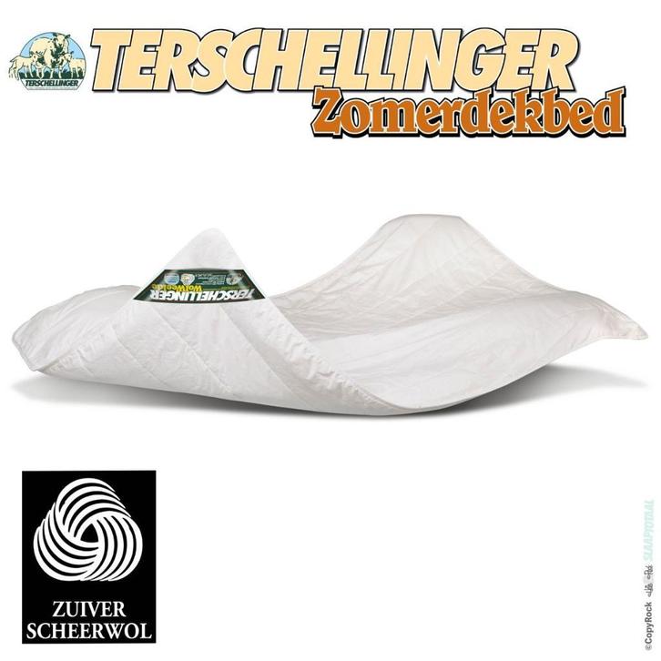 Dun zomer wollen dekbed Terschellinger zuiver scheerwol luxe, Huis en Inrichting, Slaapkamer | Beddengoed, Overige kleuren, Nieuw