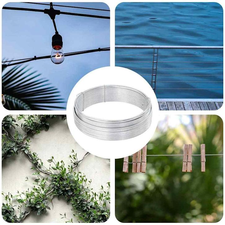 vidaXL Hek binddraad Zilver 25 m Staal, Tuin en Terras, Tuinhekken en Hekwerk, Nieuw, Verzenden