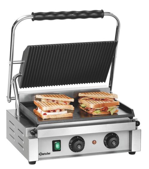 Bartscher Paninigrill-T 1 GR | Geribbeld/Glad | Grillplaten, Zakelijke goederen, Horeca | Keukenapparatuur, Nieuw in verpakking