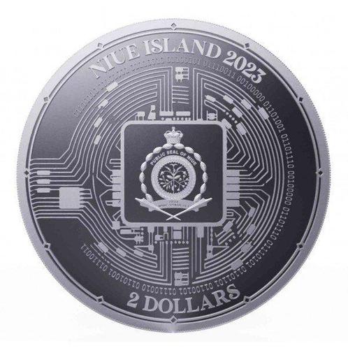 Niue. 5 x 1 oz 2023 $2 NZD Bitcoin Silver Coin BU (In, Postzegels en Munten, Edelmetalen en Baren