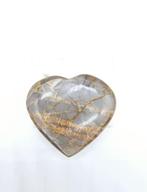 Peach Maansteen hart vorm met Parelmoer glans (zie filmpje), Ophalen of Verzenden