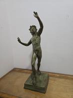 sculptuur, Fauno Danzante - 80 cm - Gepatineerd brons, Antiek en Kunst, Antiek | Keramiek en Aardewerk