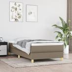 vidaXL Boxspring bed 100x200 cm stof taupe, Huis en Inrichting, 100 cm, Eenpersoons, Verzenden, Nieuw