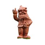 Tuinkabouter - middelvinger - polystone - 80 cm - bruin, Ophalen of Verzenden, Nieuw