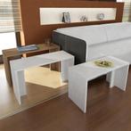 Set van 3 tafels - bijzettafels - salontafel set - wit en, Huis en Inrichting, Tafels | Bijzettafels, Nieuw, Verzenden