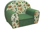Kinderfauteuil - 60x40x45 cm - bos dieren - groen, Ophalen of Verzenden, Nieuw