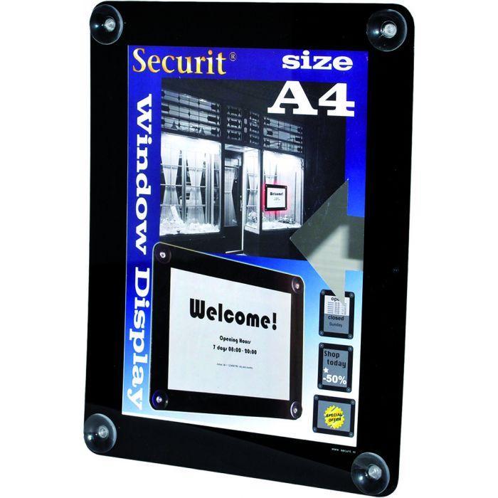 Securit Raamdisplay A4 Zwart | Displaywinkel.nl, Zakelijke goederen, Kantoor en Winkelinrichting | Kantoorartikelen, Nieuw in verpakking