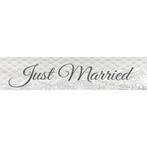 Just Married bruiloft versiering spandoek 360 cm - Just ma.., Nieuw, Ophalen of Verzenden