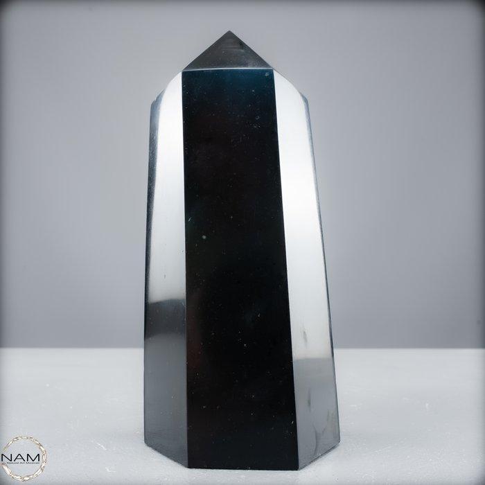 Natuurlijke zwarte toermalijn obelisk Wachter van kracht en, Verzamelen, Mineralen en Fossielen