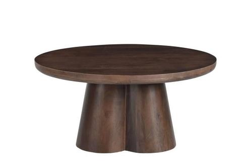 Ronde Salontafel Brix Clubs – Walnoot | 80 cm, Huis en Inrichting, Tafels | Salontafels, Ophalen