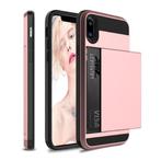 iPhone XS - Wallet Card Slot Cover Case Hoesje Business Roze, Verzenden, Nieuw