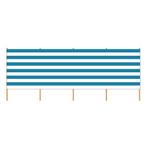 Strand Windscherm 5 meter blauw wit, Tuin en Terras, Zonneschermen, Nieuw, Verzenden